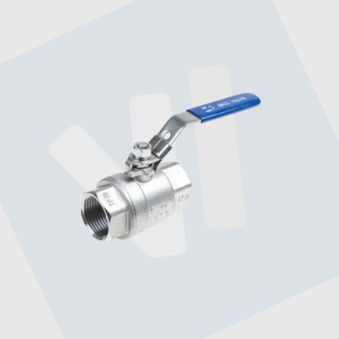 kogelkraan RVS316  2 x binnendraad met hendel