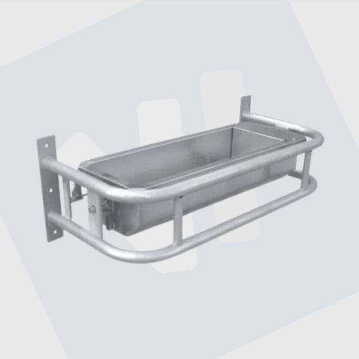 RVS drinktrog voor o.a. paarden , koeien en geiten (kantelbaar)
