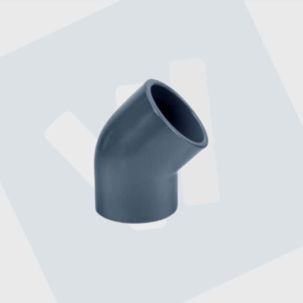 pvc knie 16-20-25-32-40-50-63 mm 45 graden PN16