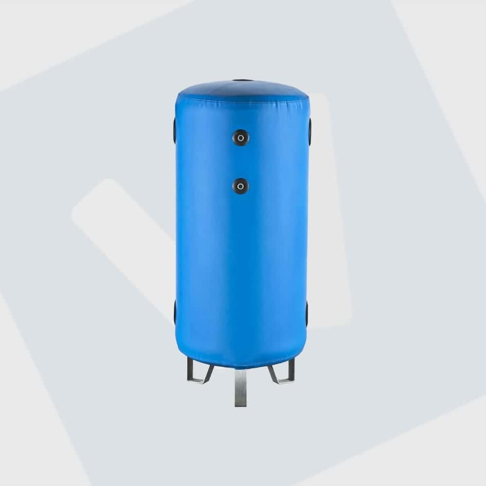 Verticale gegalvaniseerde buffertank 100-200-300-500-800-1000-2500-5000 liter (geïsoleerd)