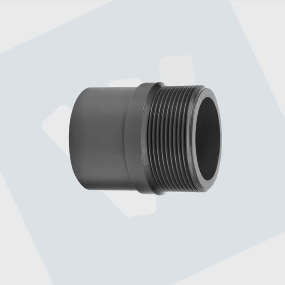 Inzet Puntstuk / draadeind PVC 16-20-25-32-40-50-63 mm PN16