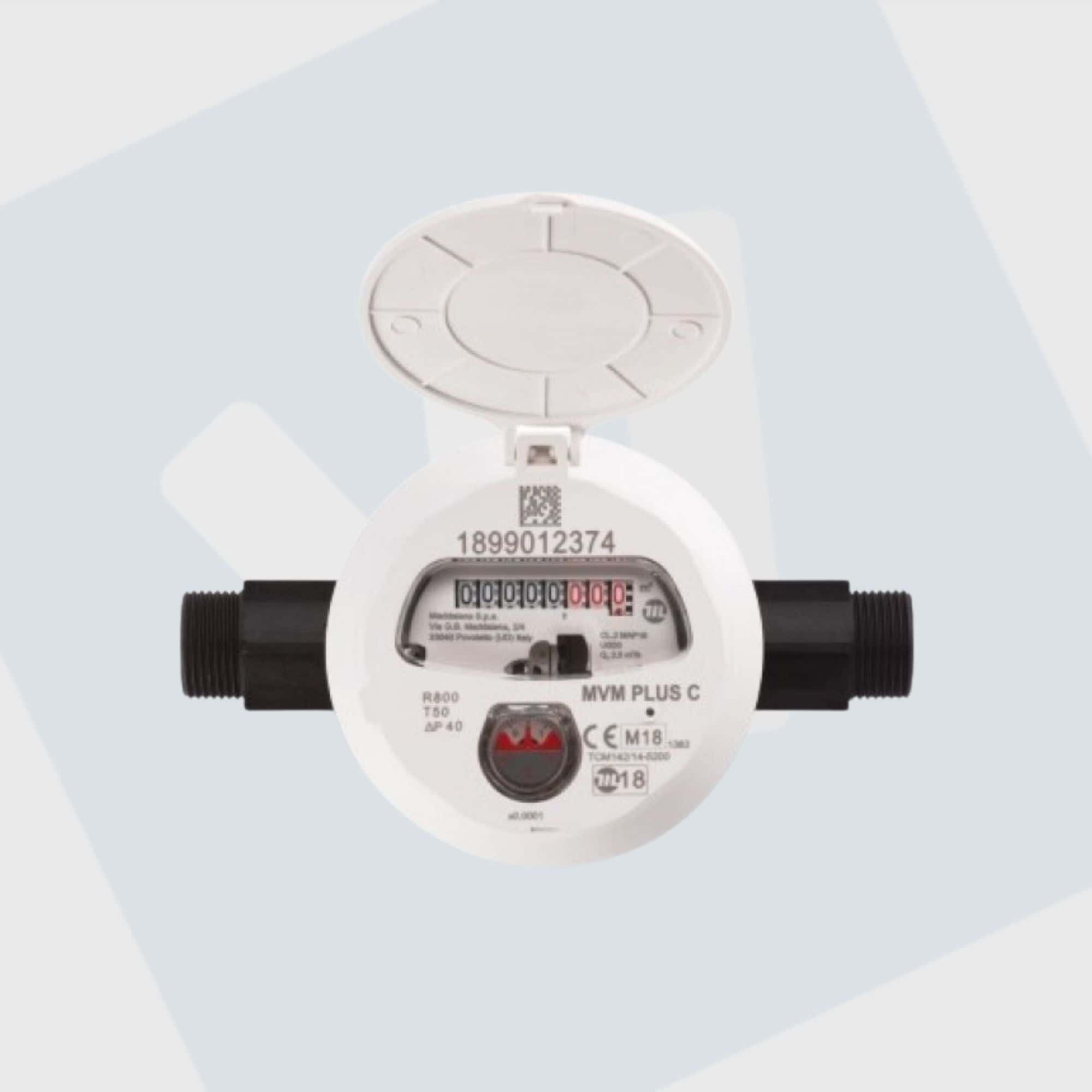 Kunststof watermeter  Maddalena MVM PLUS C Q3=2.5 en Q3= 4 of Q3= 6.3   1P/L