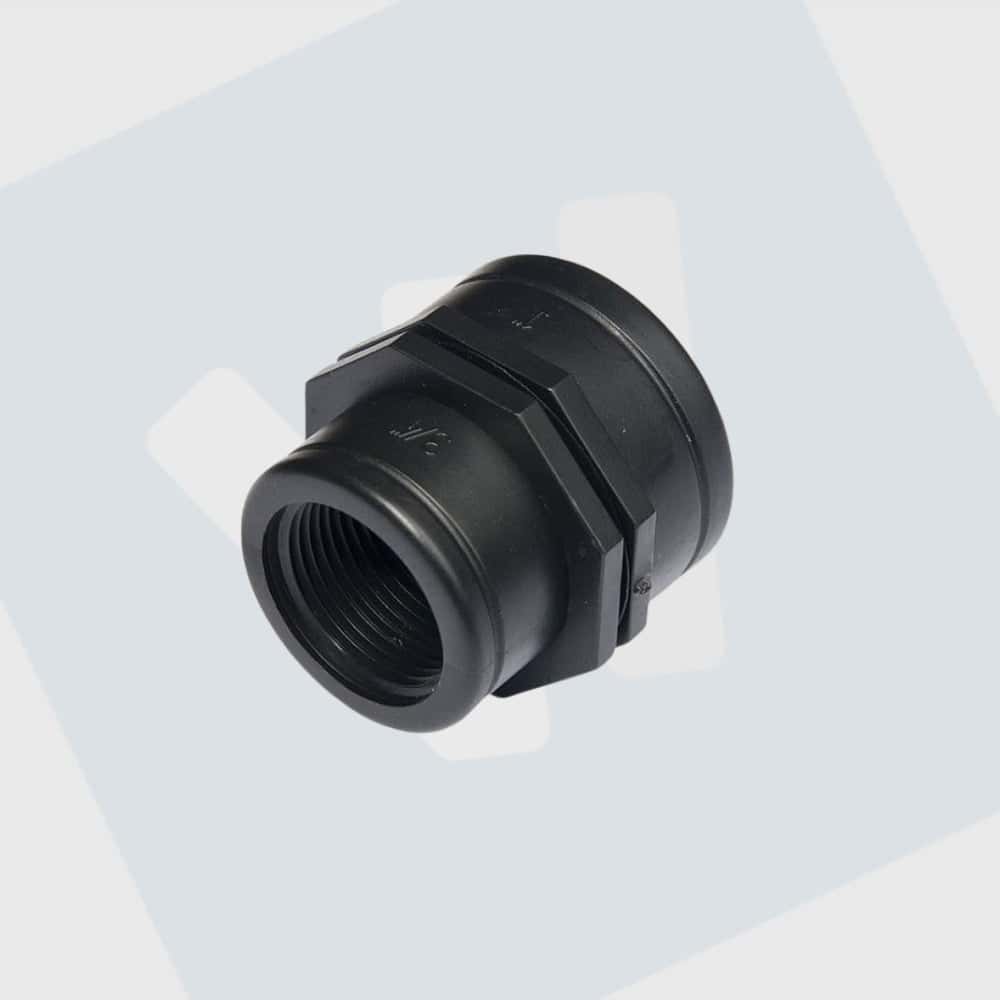 PP verloopsok 3/4"binnendraad x 1" binnendraad