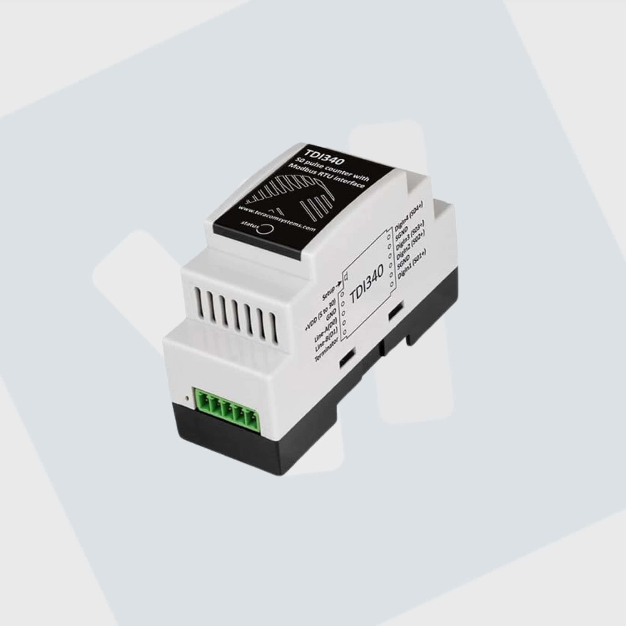 Pulsomvormer van Reed of Inductief naar ModBUS Terracom TDI340