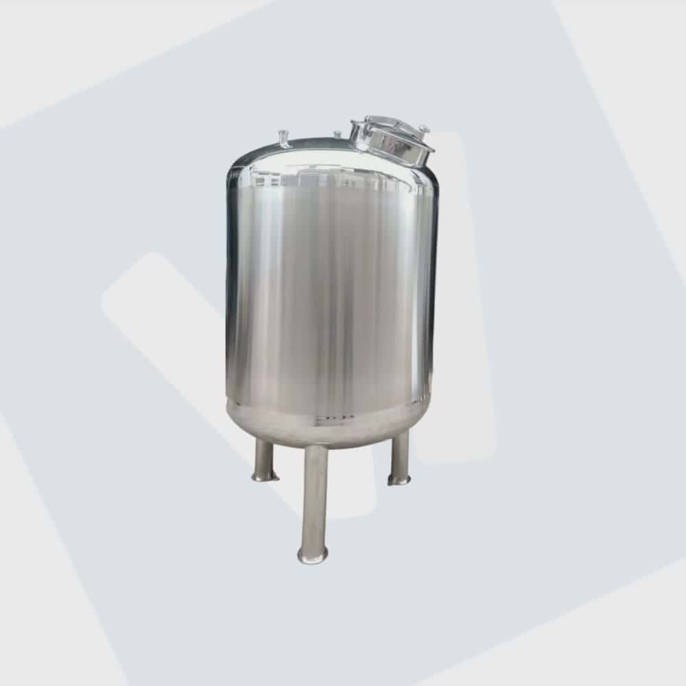 RVS 304 tank verticaal met dubbele wand 1000 ltr.