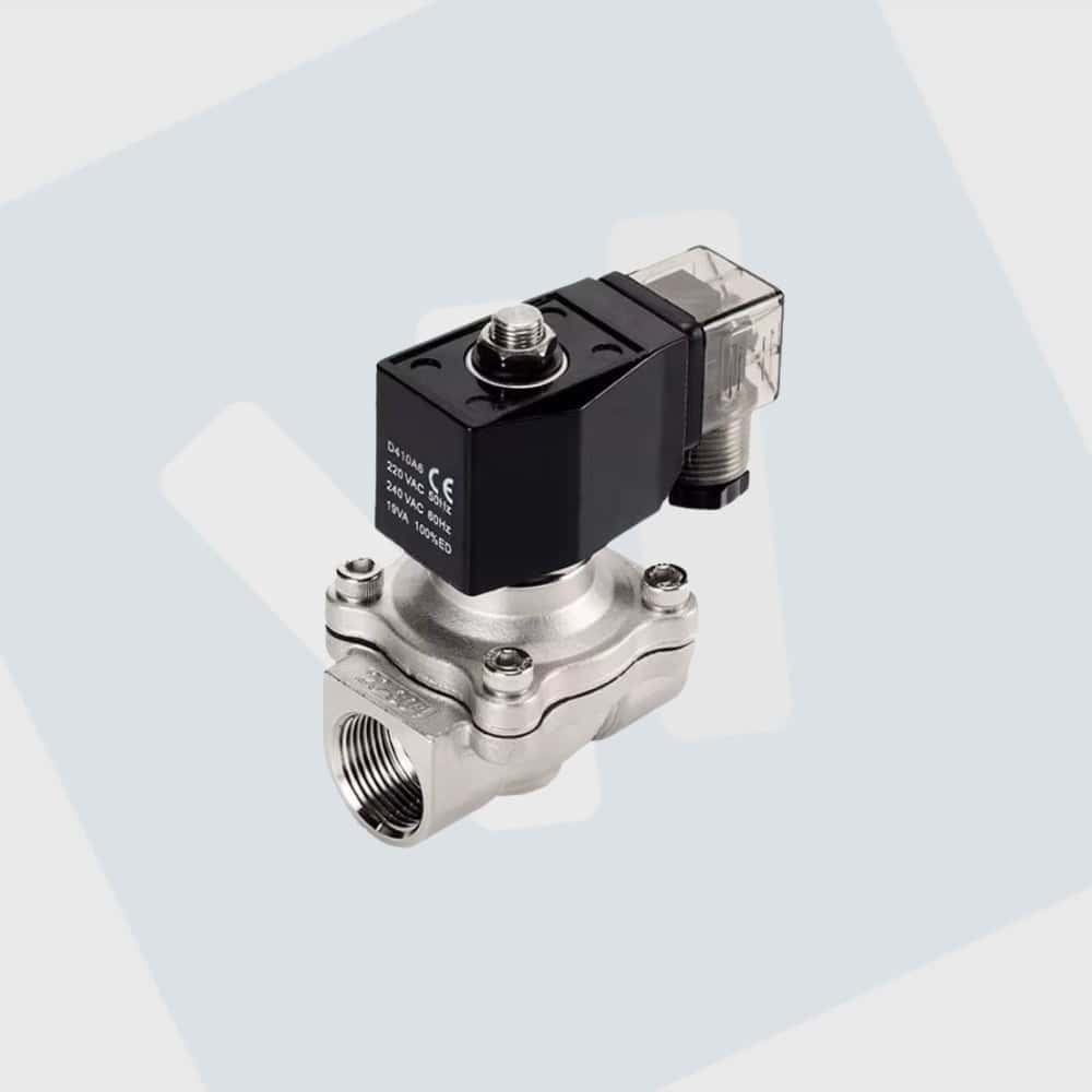 RVS magneetklep 1/2" aansluiting 230V
