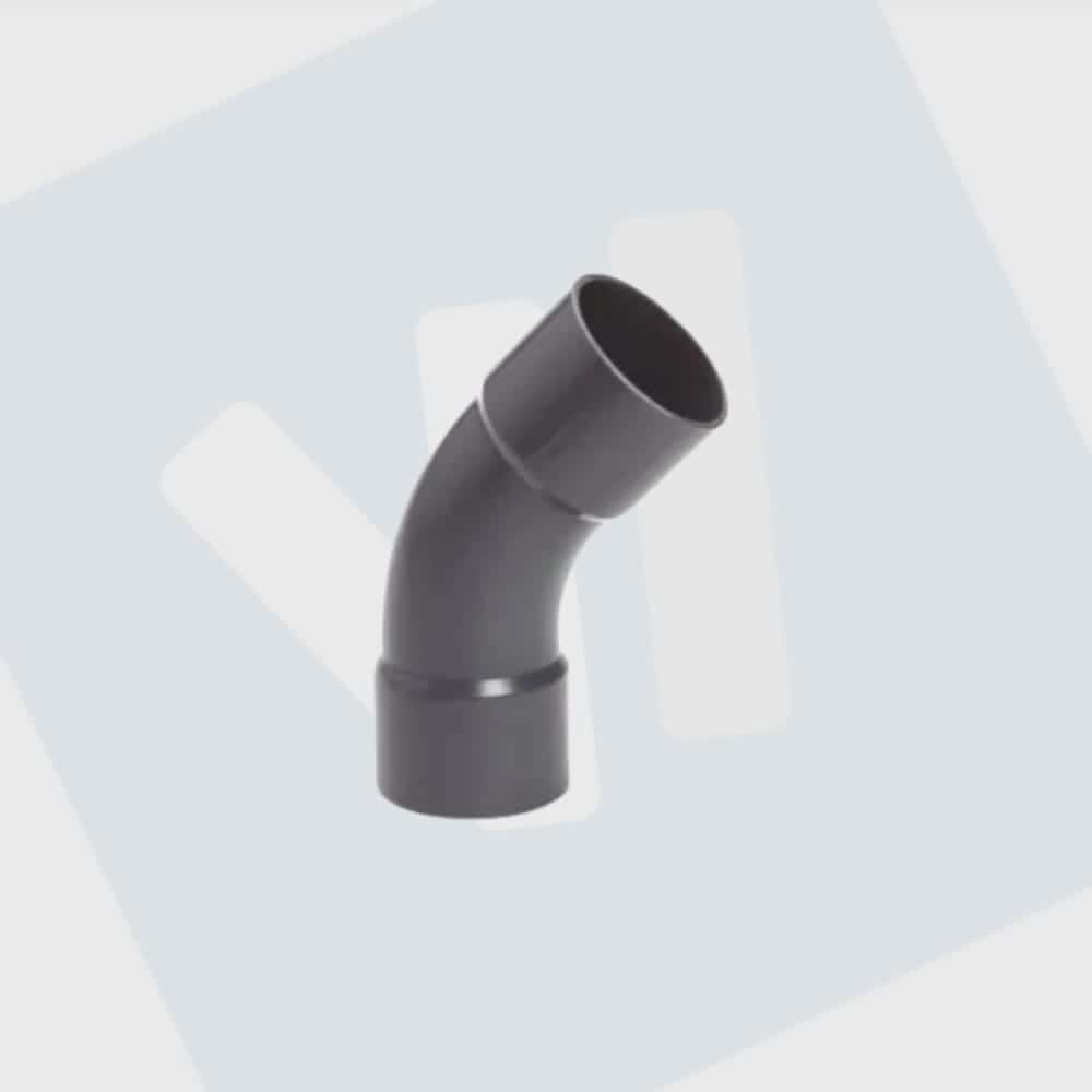 Ruime bocht PVC 32-40-50-63 mm PN16 (45 graden)