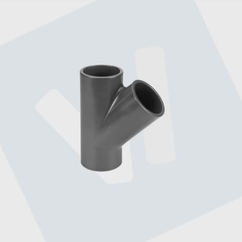 PVC T-stuk 45 graden 16-20-25-32-40-50-60 mm