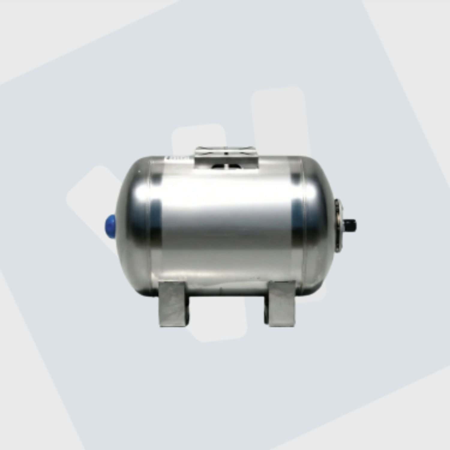 RVS304 tank/drukvat horizontaal met membraan 20, 50, 70, 100, 200 en 300 liter